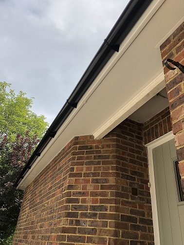 We cut in our soffit, instead of using trims to hide cuts